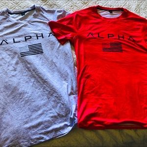 2 Men’s Alpha Dri-fit Training Shirts New sz L